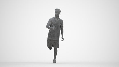 realistic 3D people man sport, render-ready for V-Ray and Corona, FBX OBJ, wireframe back view