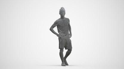 realistic 3D people man sport, render-ready for V-Ray and Corona, FBX OBJ, three-quarter front view render