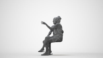 3D human model woman casual couple, photogrammetry scanned person for archviz, square thumbnail