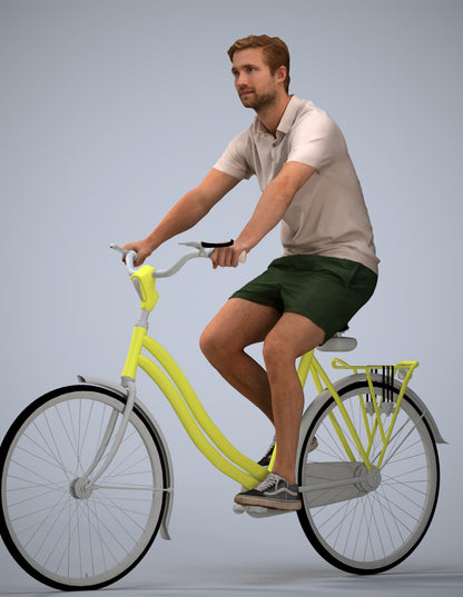 3D human model man casual mix, photogrammetry scanned person for archviz