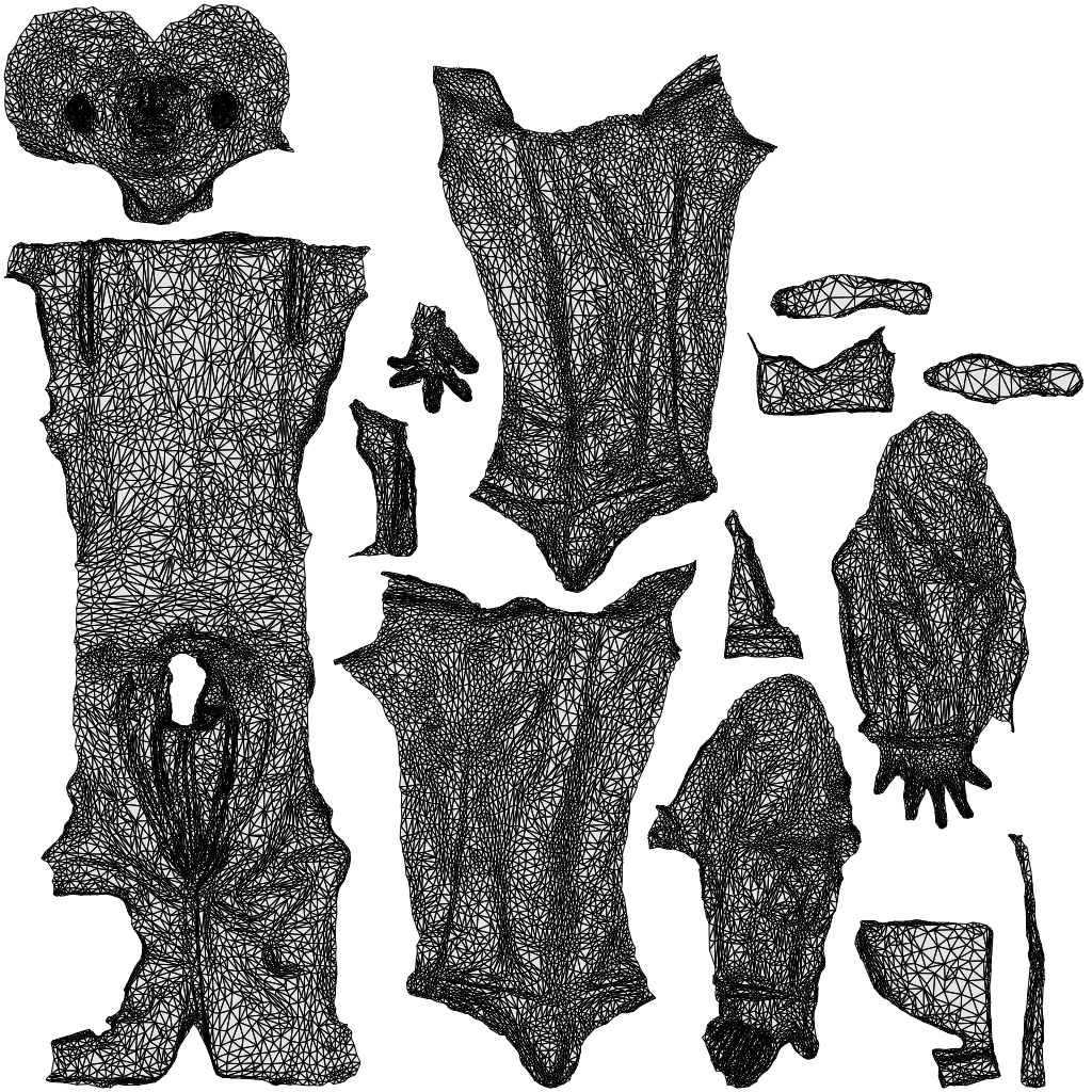 3D people model man business, scanned human for 3ds Max rendering, wireframe top-down view