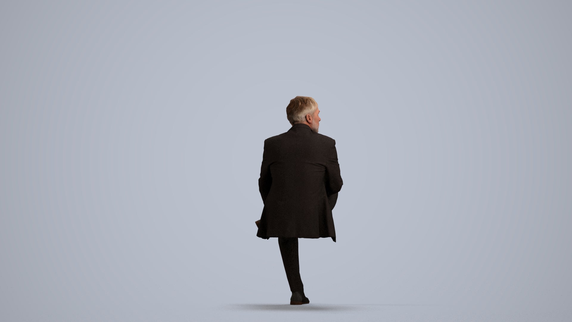 photogrammetry 3D man business, realistic human model archviz FBX, front view render