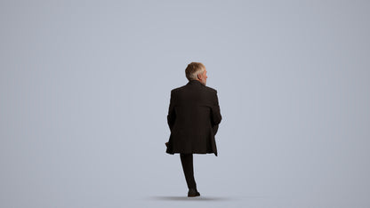 photogrammetry 3D man business, realistic human model archviz FBX, front view render