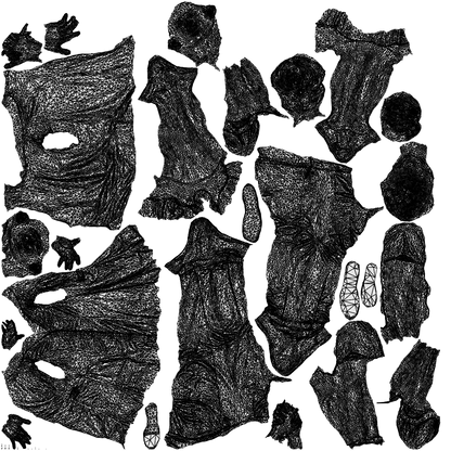 3D people model woman casual couple, scanned human for 3ds Max rendering, wireframe top-down view