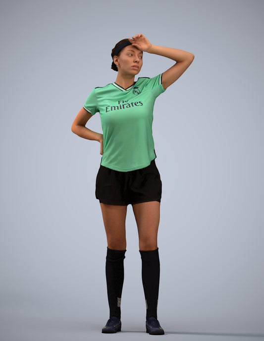 3D scanned woman sport, photorealistic archviz people for Enscape and SketchUp