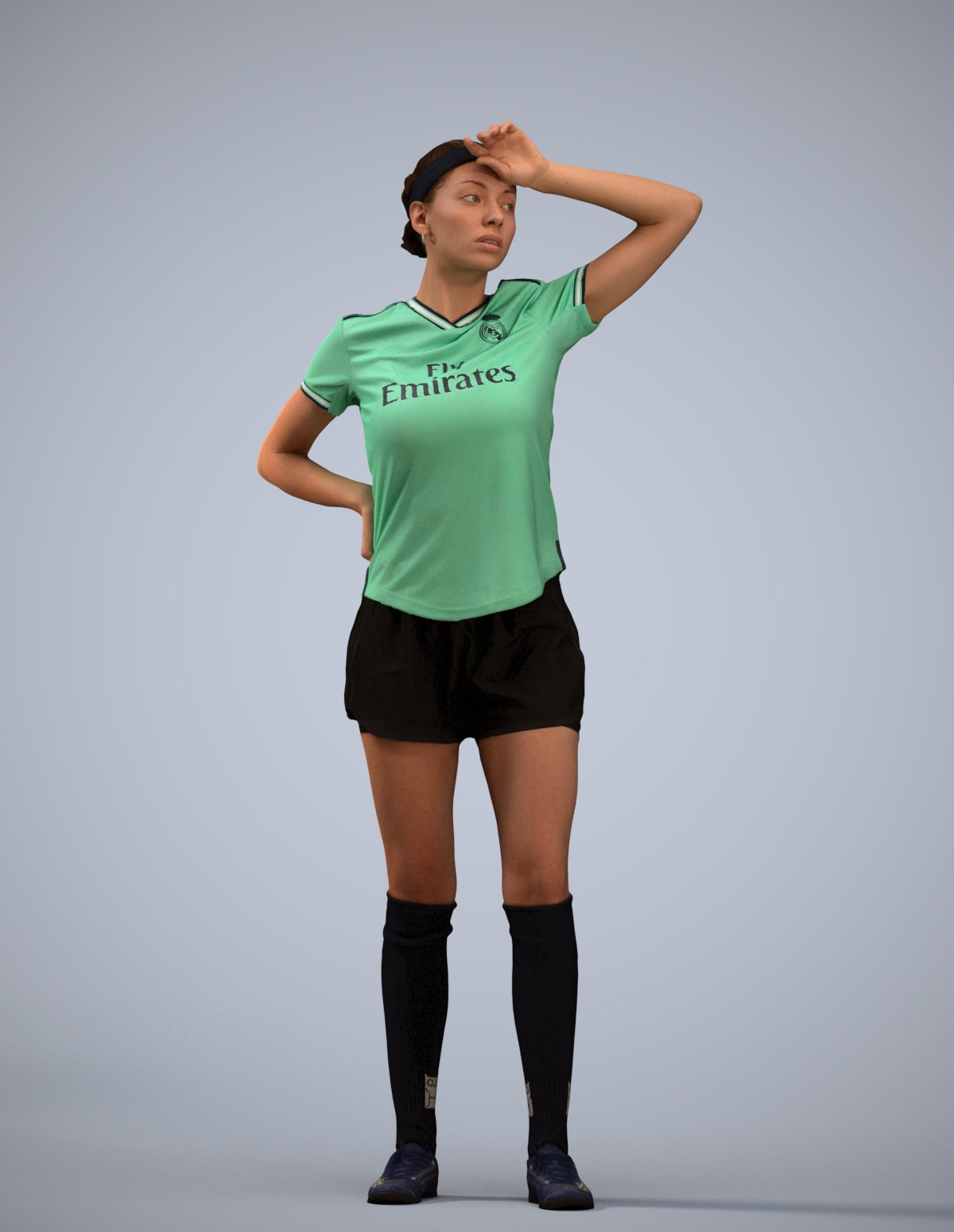 3D scanned woman sport, photorealistic archviz people for Enscape and SketchUp