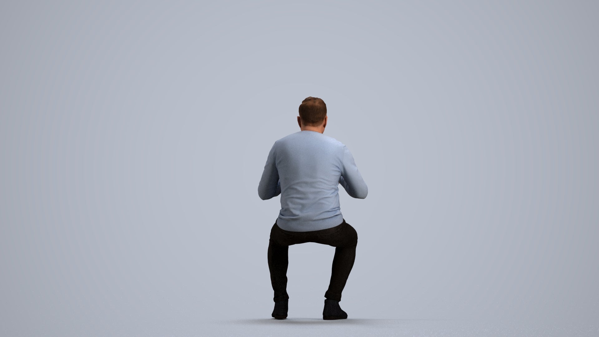 photogrammetry 3D man casual business, realistic human model archviz FBX, front view render