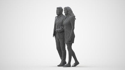 3D human model woman casual kids, photogrammetry scanned person for archviz, square thumbnail
