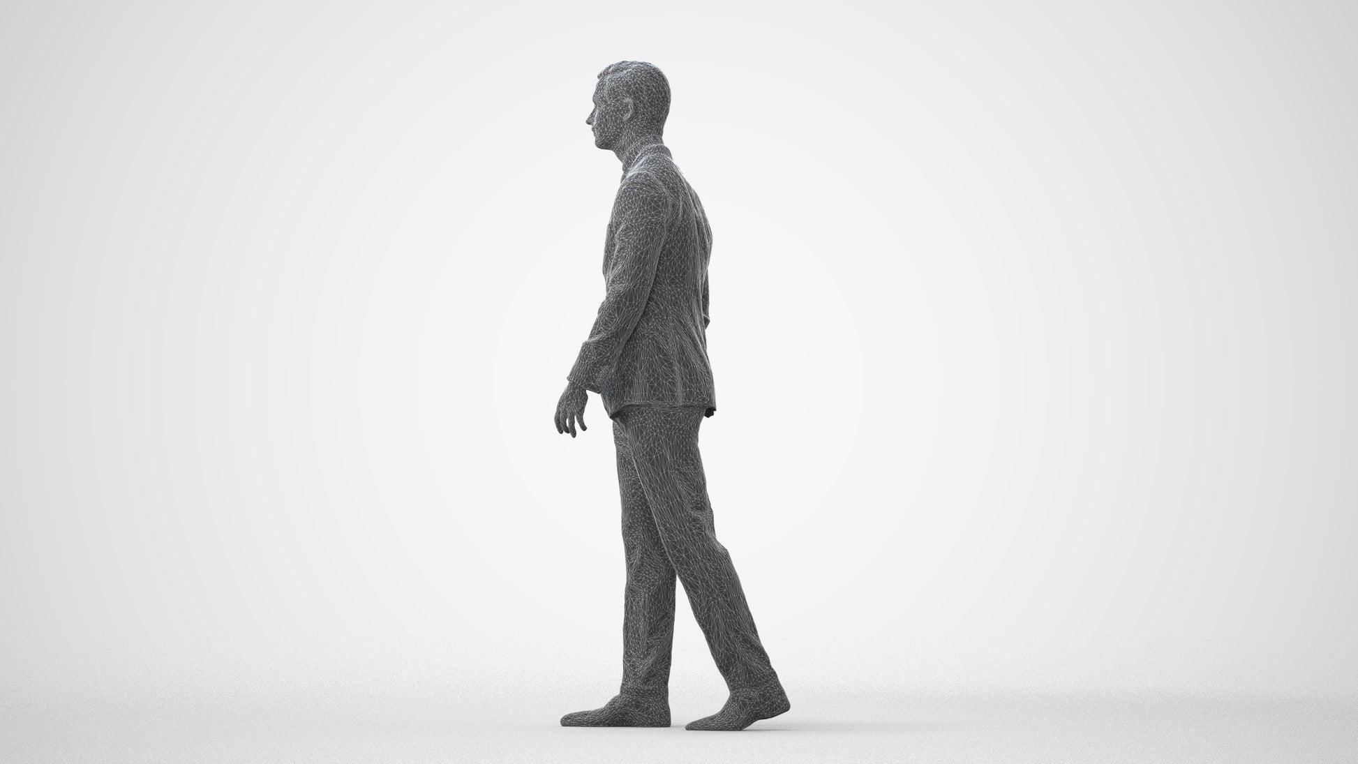 scanned 3D man business, photogrammetry people for Enscape and V-Ray, square thumbnail