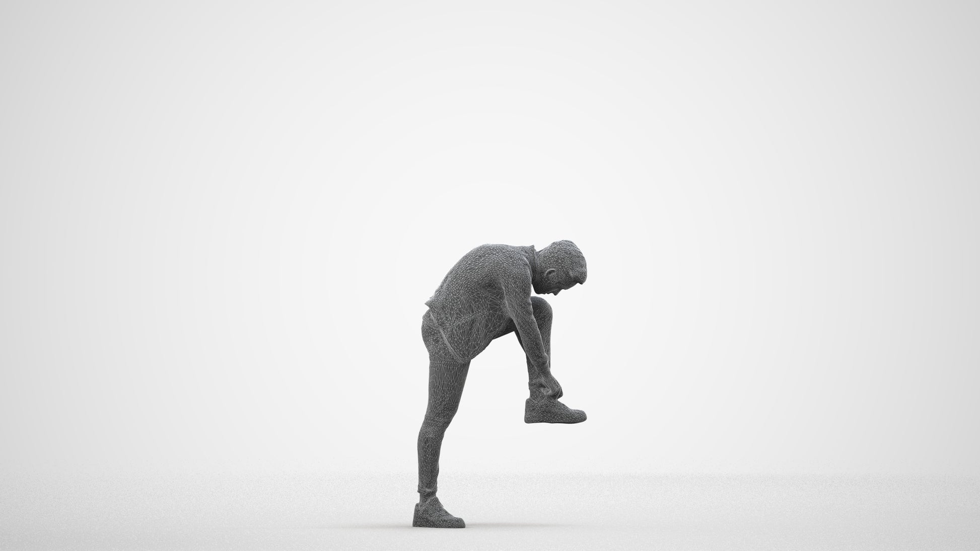 realistic 3D people boy casual kids, render-ready for V-Ray and Corona, FBX OBJ, wireframe side view