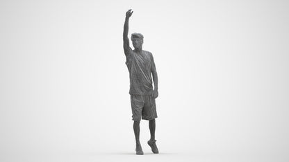 realistic 3D man sport, scanned archviz people for Blender and 3ds Max, three-quarter front view render