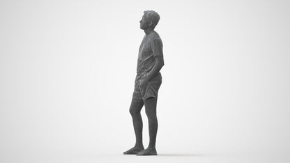 realistic 3D people man casual standing, render-ready for V-Ray and Corona, FBX OBJ, square thumbnail