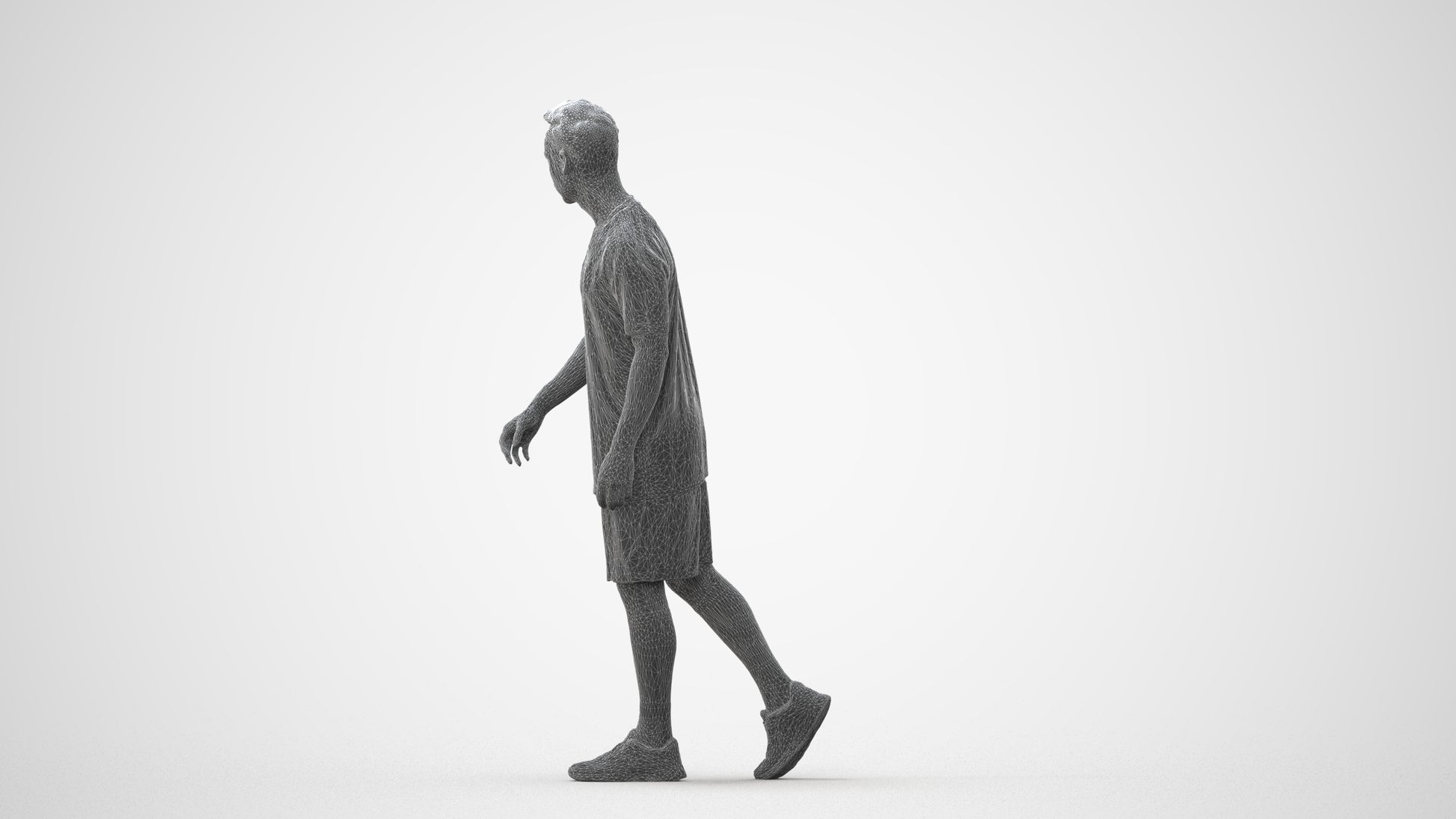 photogrammetry 3D man sport, realistic human model archviz FBX, square thumbnail