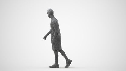 photogrammetry 3D man sport, realistic human model archviz FBX, square thumbnail