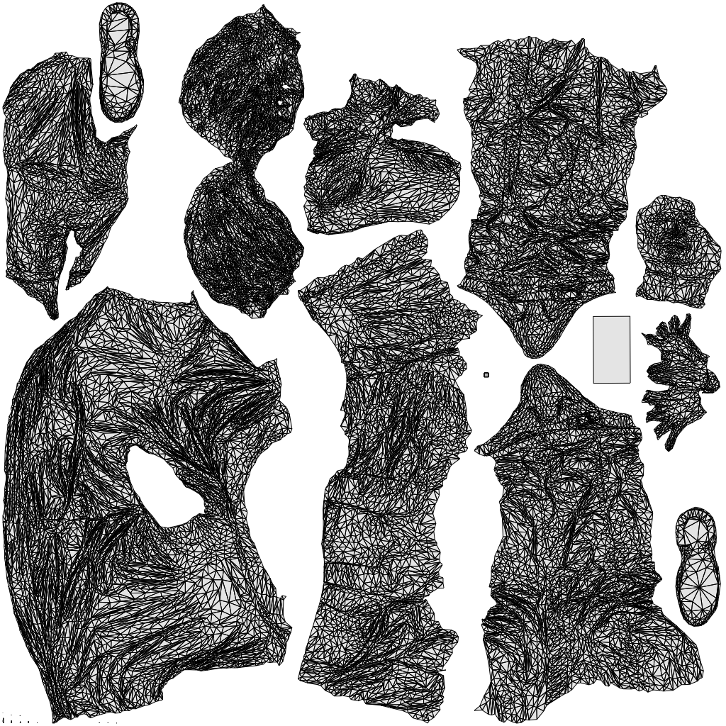 realistic 3D woman casual standing, scanned archviz people for Blender and 3ds Max, wireframe top-down view