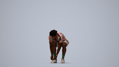 realistic 3D people man sport, render-ready for V-Ray and Corona, FBX OBJ, top-down view render