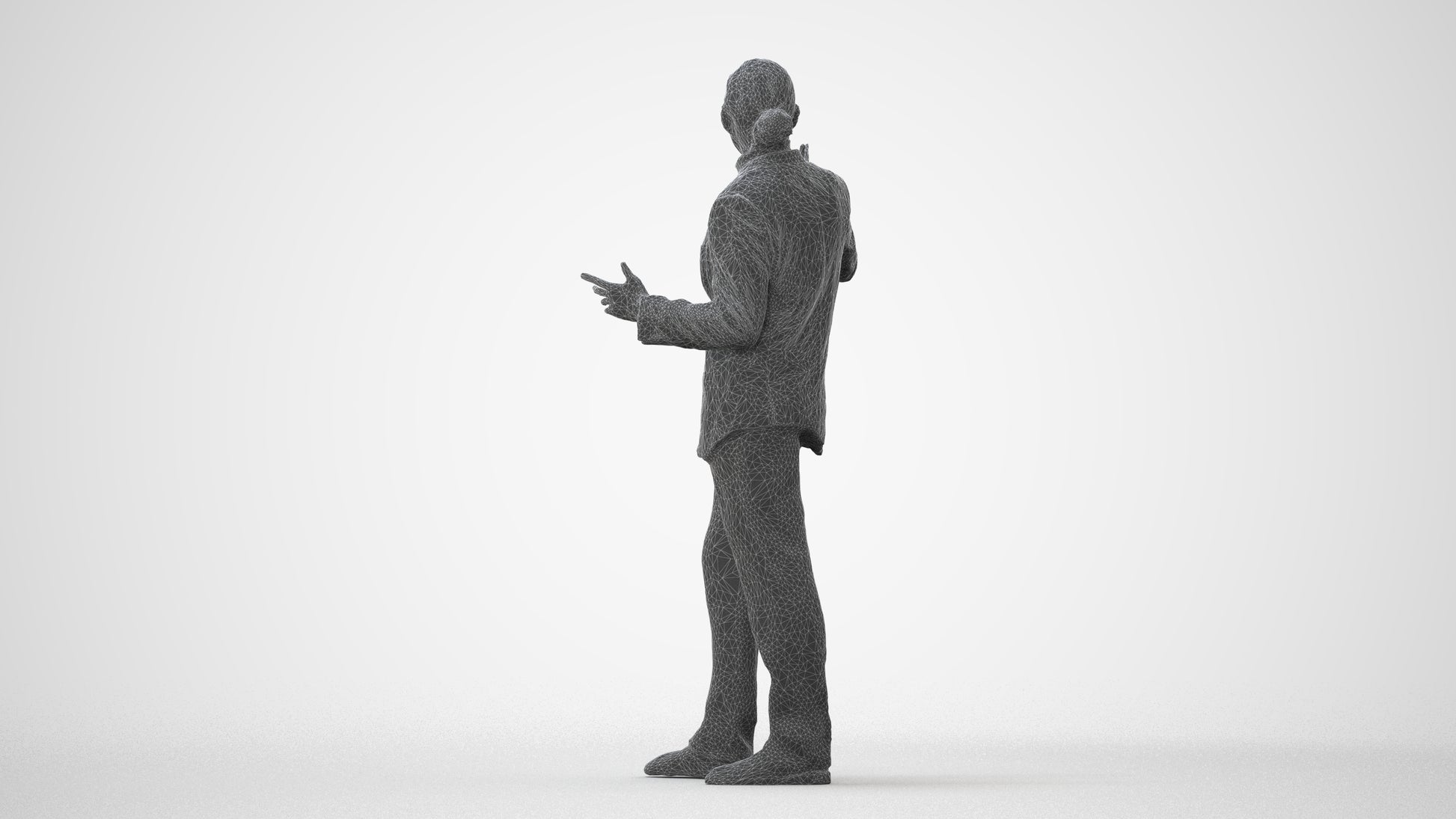 realistic 3D human man business, archviz people FBX OBJ for Blender, square thumbnail