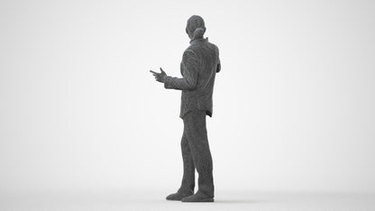 realistic 3D human man business, archviz people FBX OBJ for Blender, square thumbnail