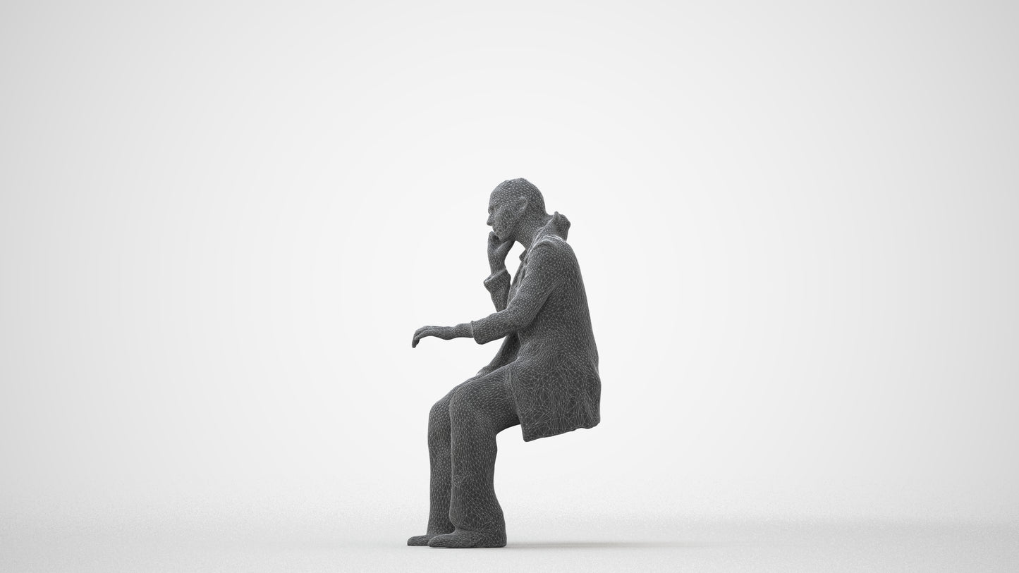 scanned 3D woman business, photogrammetry people for Enscape and V-Ray, square thumbnail