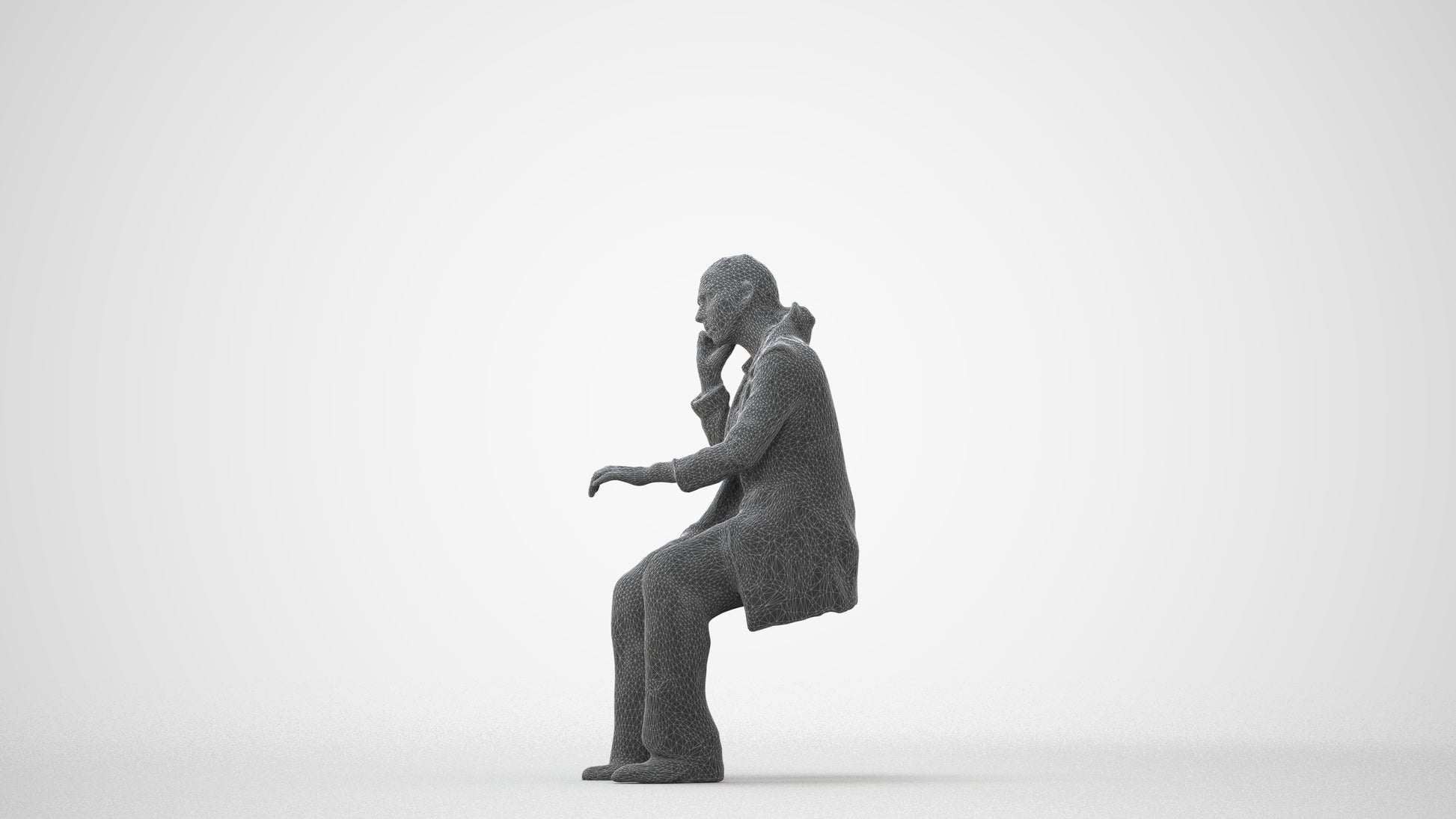 scanned 3D woman business, photogrammetry people for Enscape and V-Ray, square thumbnail