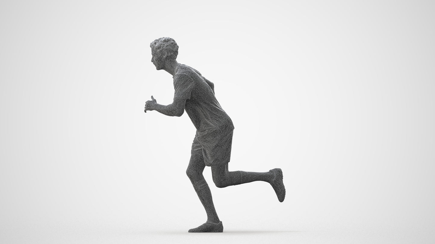 3D people model man sport, scanned human for 3ds Max rendering, square thumbnail