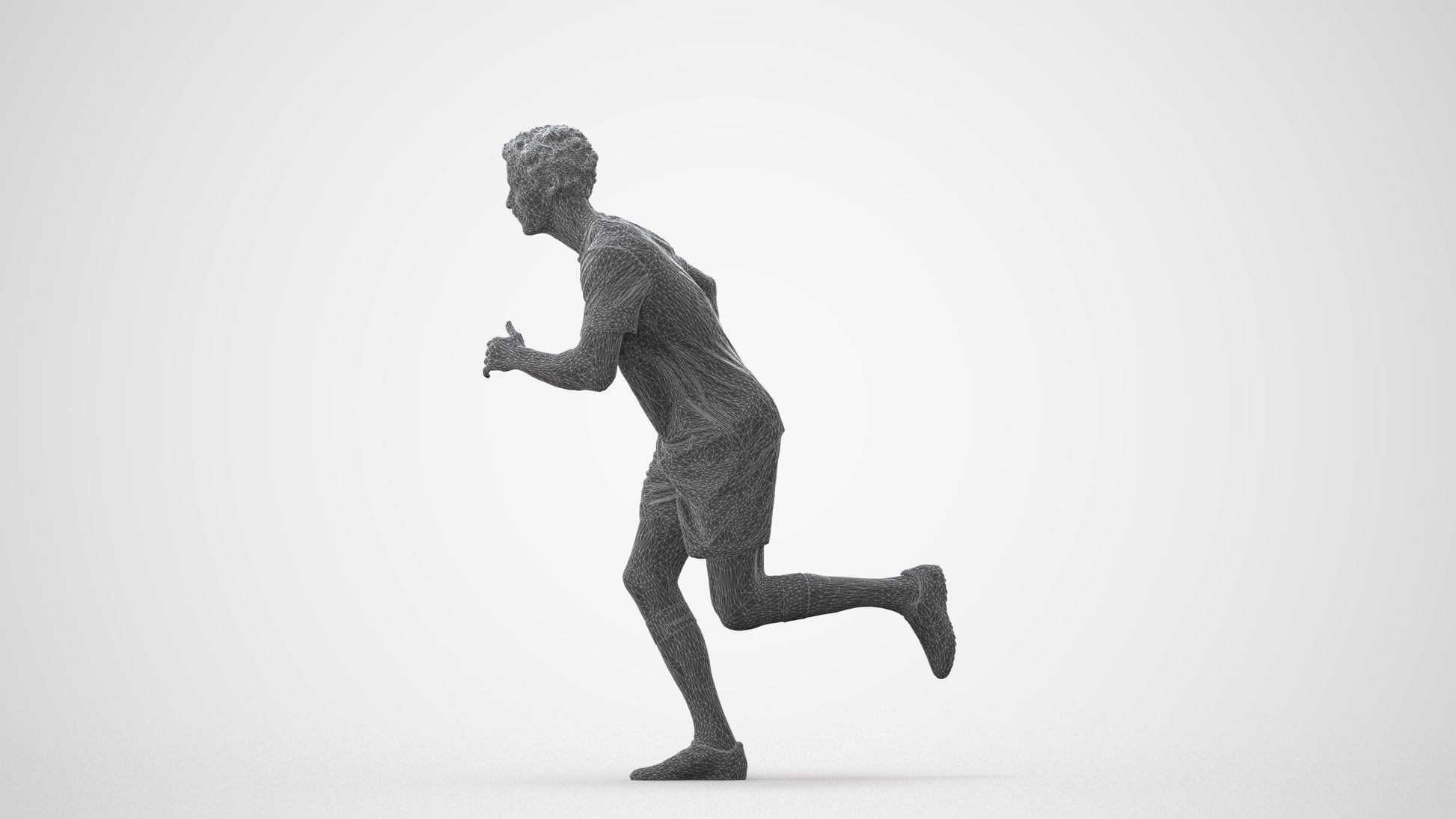 3D people model man sport, scanned human for 3ds Max rendering, square thumbnail