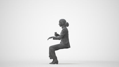 scanned 3D woman business, photogrammetry people for Enscape and V-Ray, square thumbnail