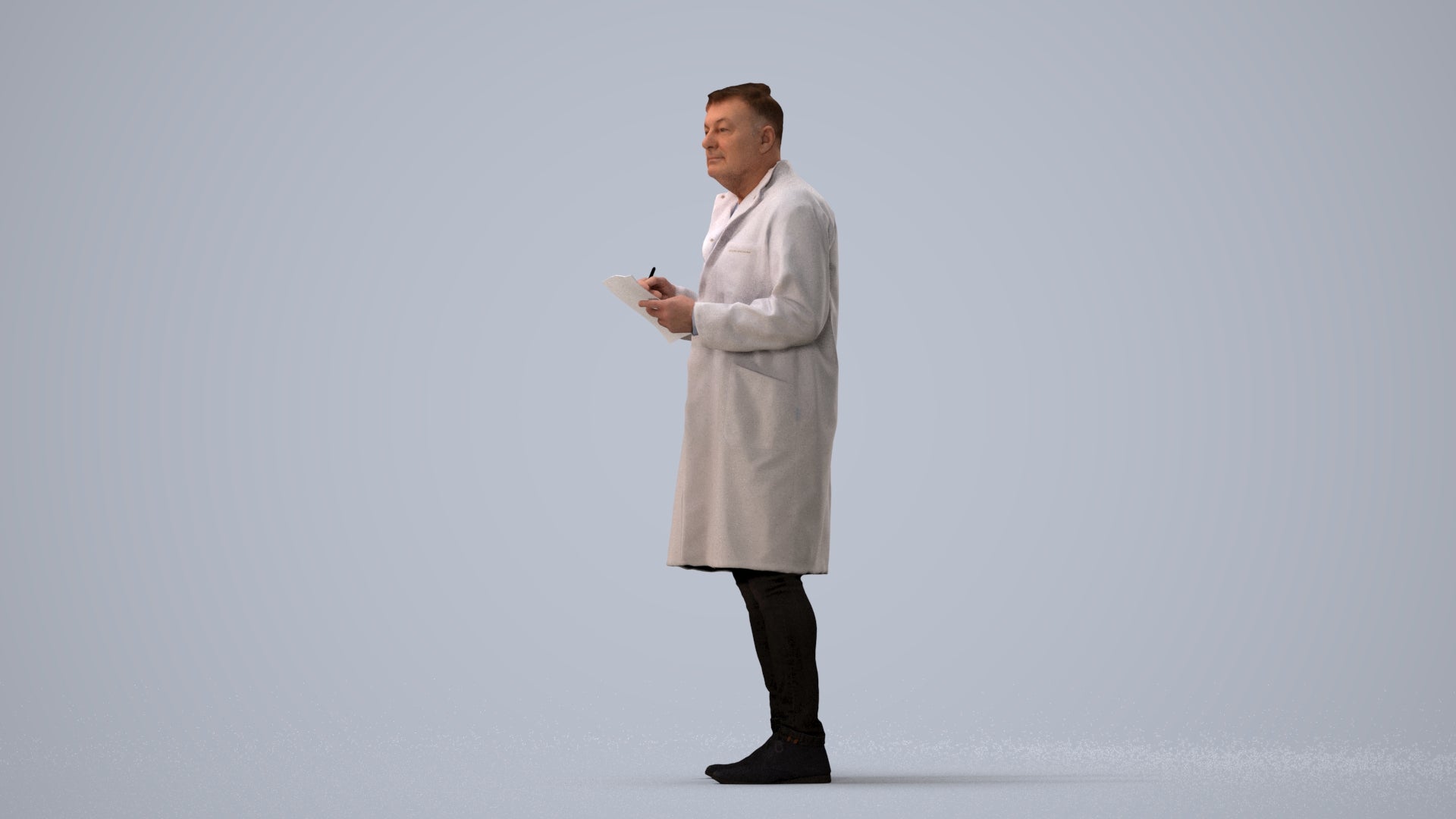 realistic 3D people man medical, render-ready for V-Ray and Corona, FBX OBJ, three-quarter view render