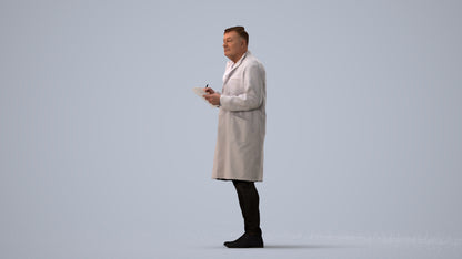 realistic 3D people man medical, render-ready for V-Ray and Corona, FBX OBJ, three-quarter view render