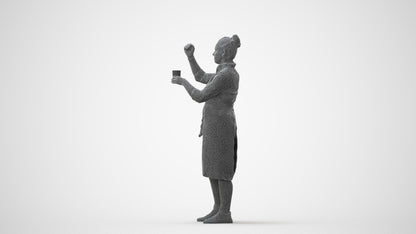 realistic 3D people woman hospitality, render-ready for V-Ray and Corona, FBX OBJ, square thumbnail
