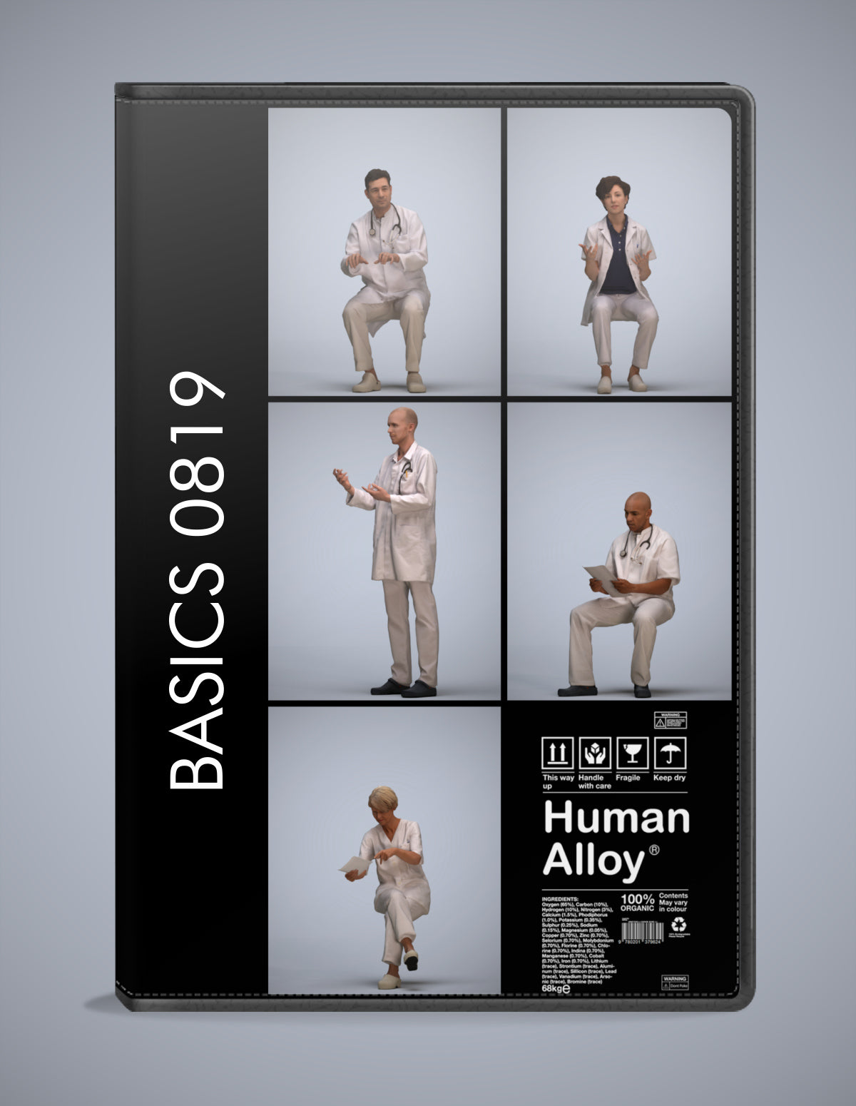 photogrammetry 3D people medical collection, 5 realistic human models archviz FBX