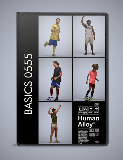 5 3D scanned people sport, photorealistic archviz pack for Enscape and SketchUp
