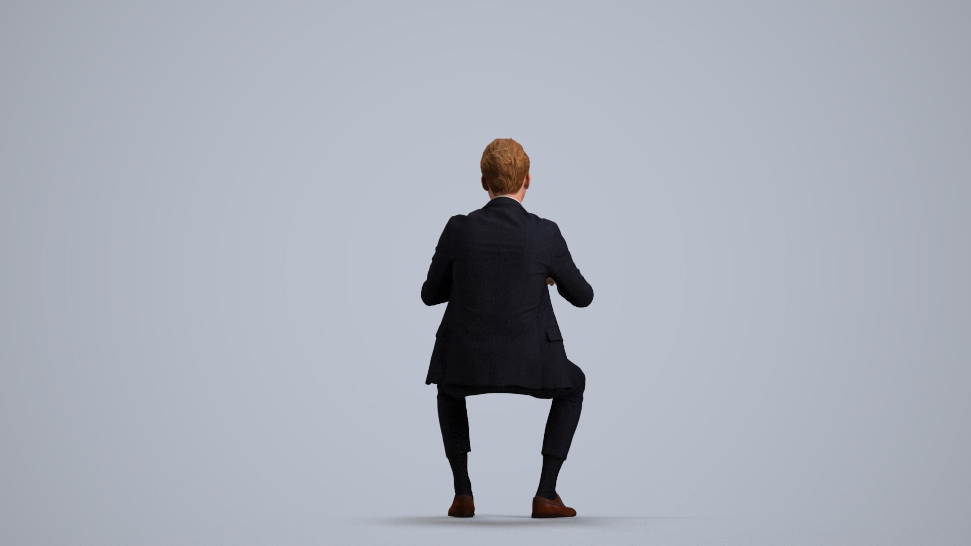 photogrammetry 3D man business, realistic human model archviz FBX, front view render