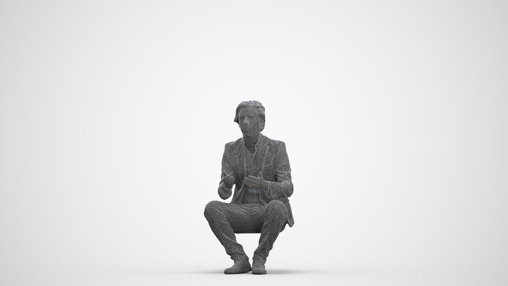 realistic 3D people man business, render-ready for V-Ray and Corona, FBX OBJ, three-quarter front view render