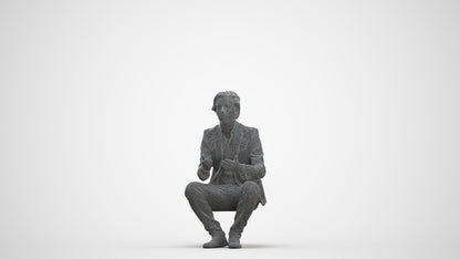 realistic 3D people man business, render-ready for V-Ray and Corona, FBX OBJ, three-quarter front view render