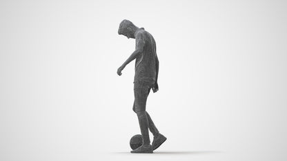 3D human model man sport standing, photogrammetry scanned person for archviz, square thumbnail