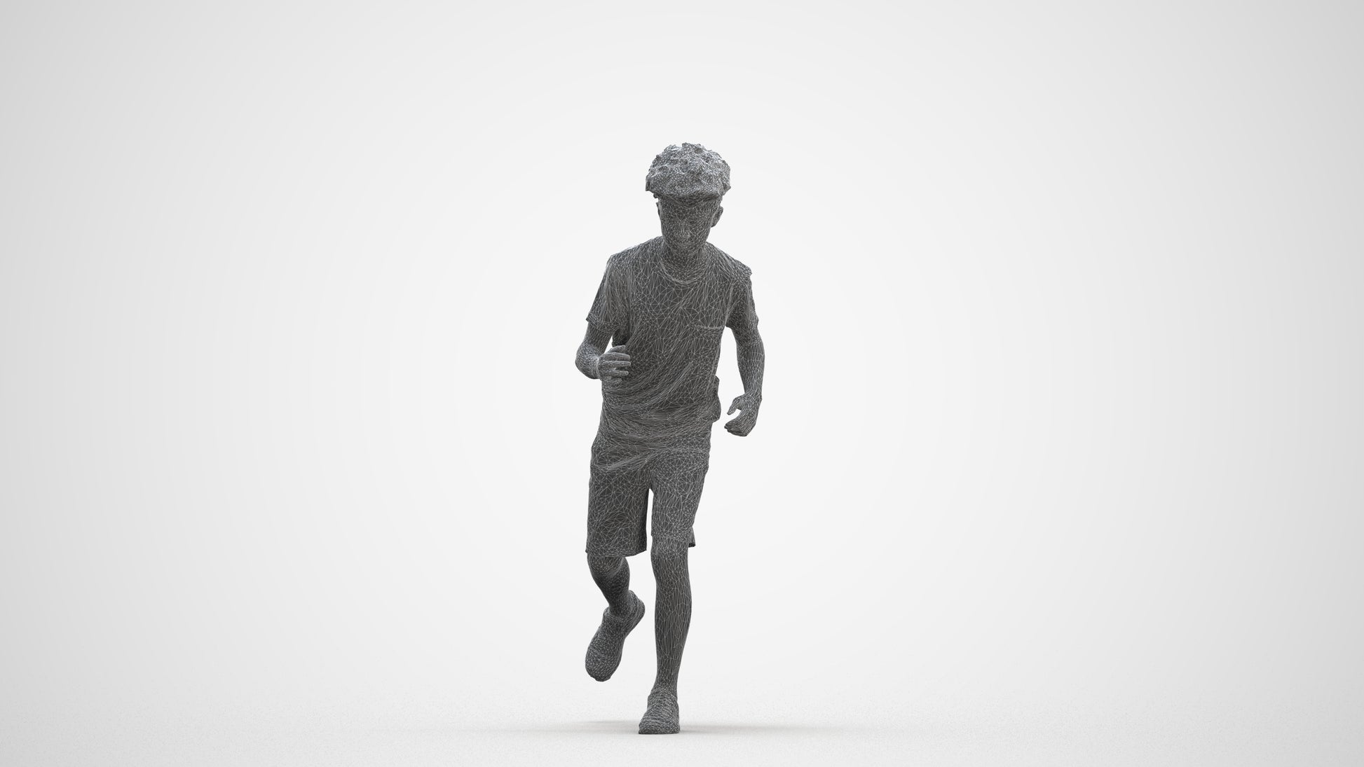 realistic 3D people boy casual kids, render-ready for V-Ray and Corona, FBX OBJ, three-quarter front view render
