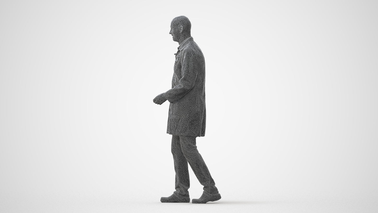 realistic 3D senior man medical, scanned archviz people for Blender and 3ds Max, square thumbnail