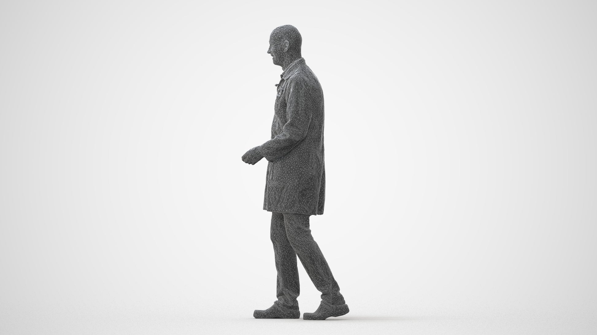 realistic 3D senior man medical, scanned archviz people for Blender and 3ds Max, square thumbnail