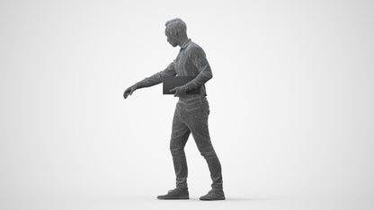 3D people model man casual formal, scanned human for 3ds Max rendering, square thumbnail