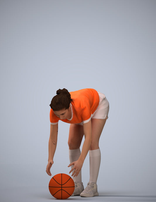 scanned 3D woman sport, photogrammetry people for Enscape and V-Ray