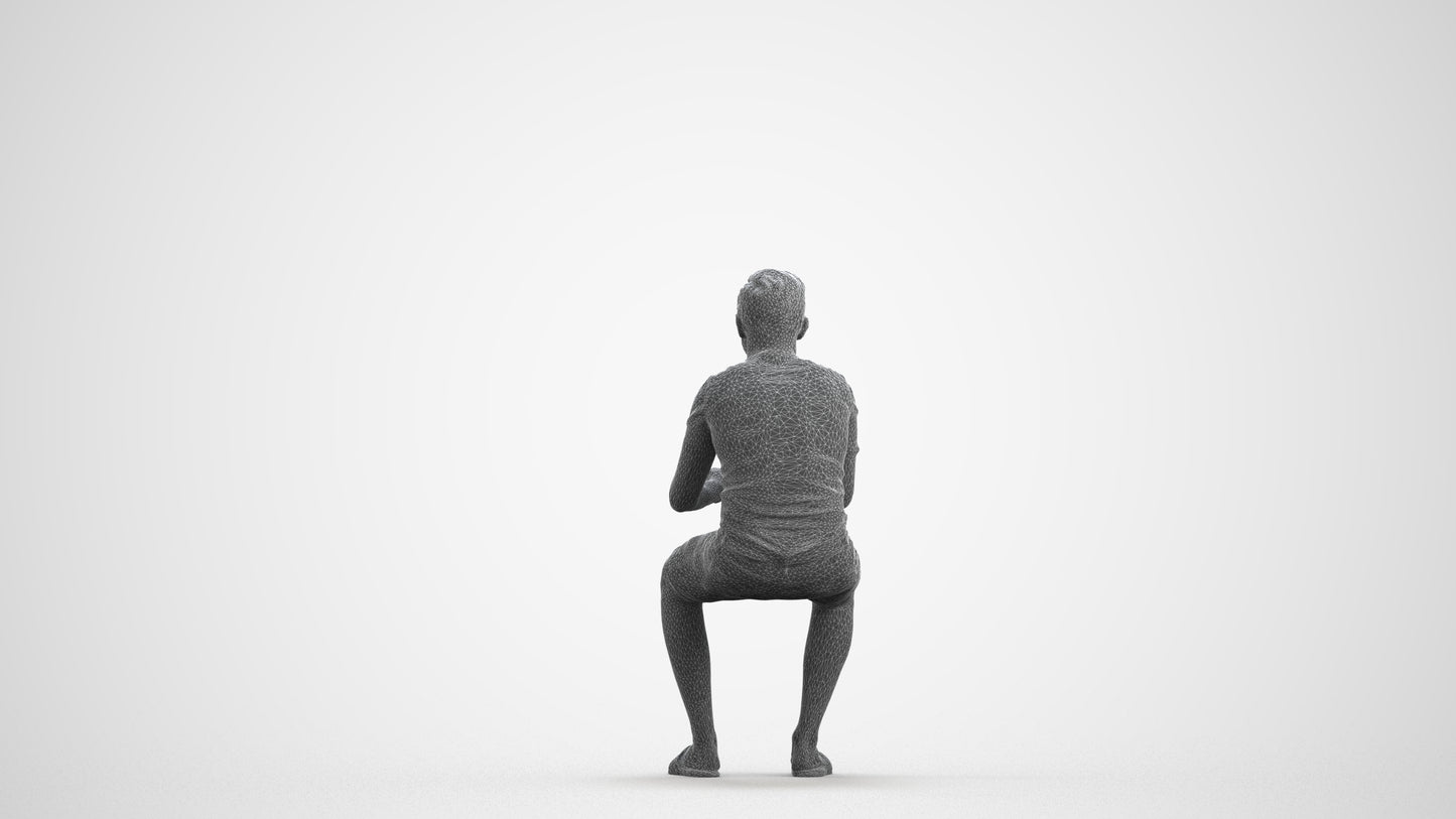 realistic 3D boy casual kids, scanned archviz people for Blender and 3ds Max, wireframe front view