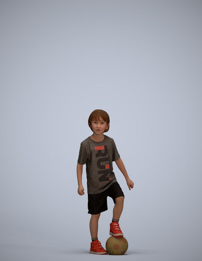 photogrammetry 3D boy casual kids, realistic human model archviz FBX