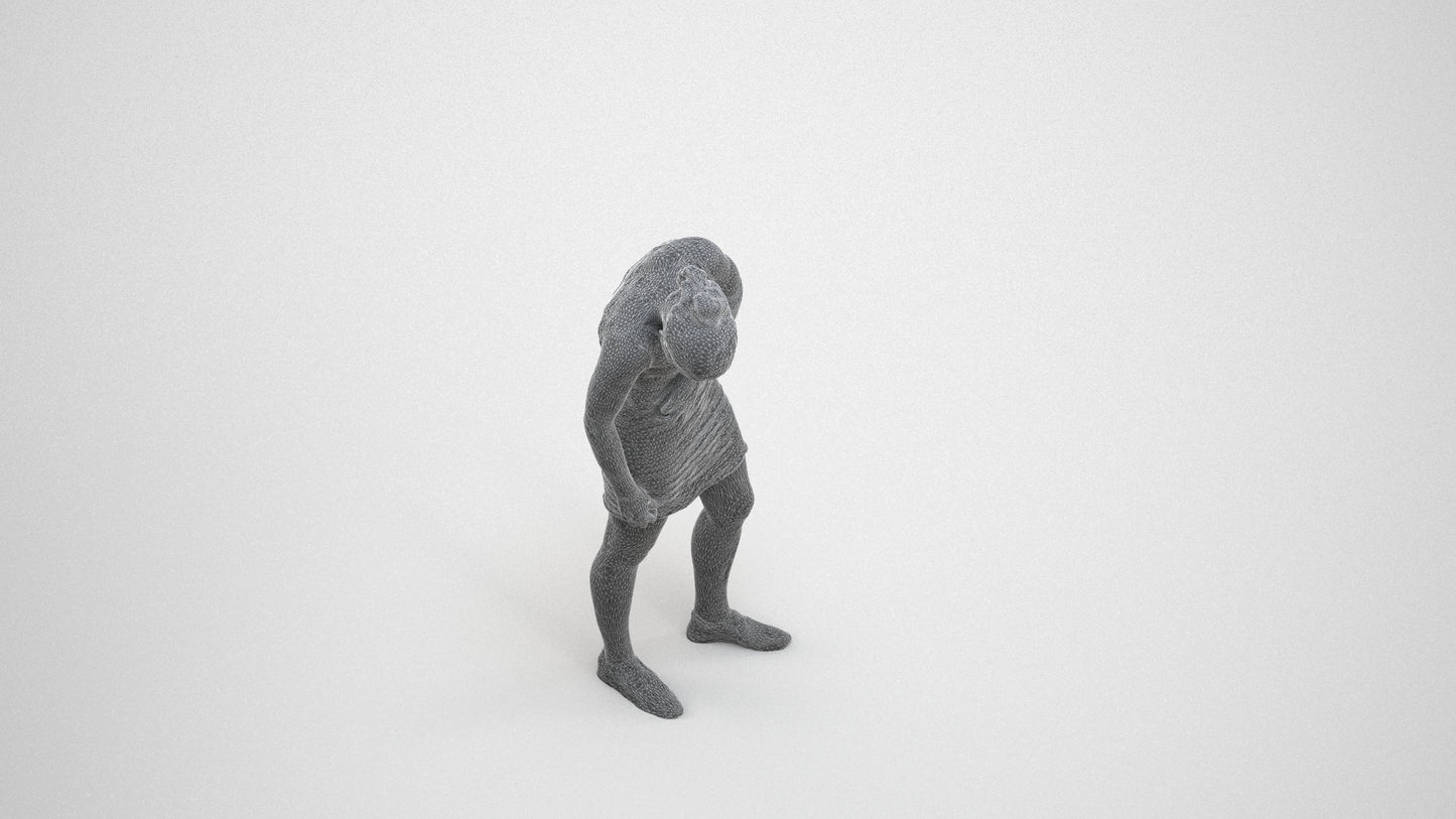 realistic 3D human girl casual kids, archviz people FBX OBJ for Blender, wireframe three-quarter view