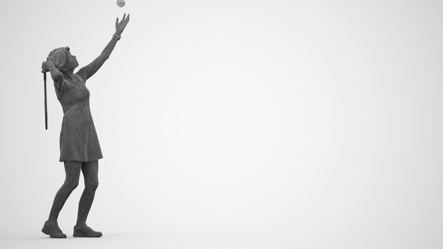 3D scanned woman sport, photorealistic archviz people for Enscape and SketchUp, wireframe side view
