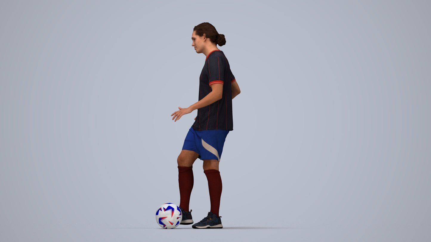 photogrammetry 3D man sport, realistic human model archviz FBX, top-down view render