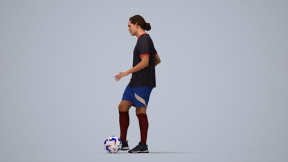 photogrammetry 3D man sport, realistic human model archviz FBX, top-down view render