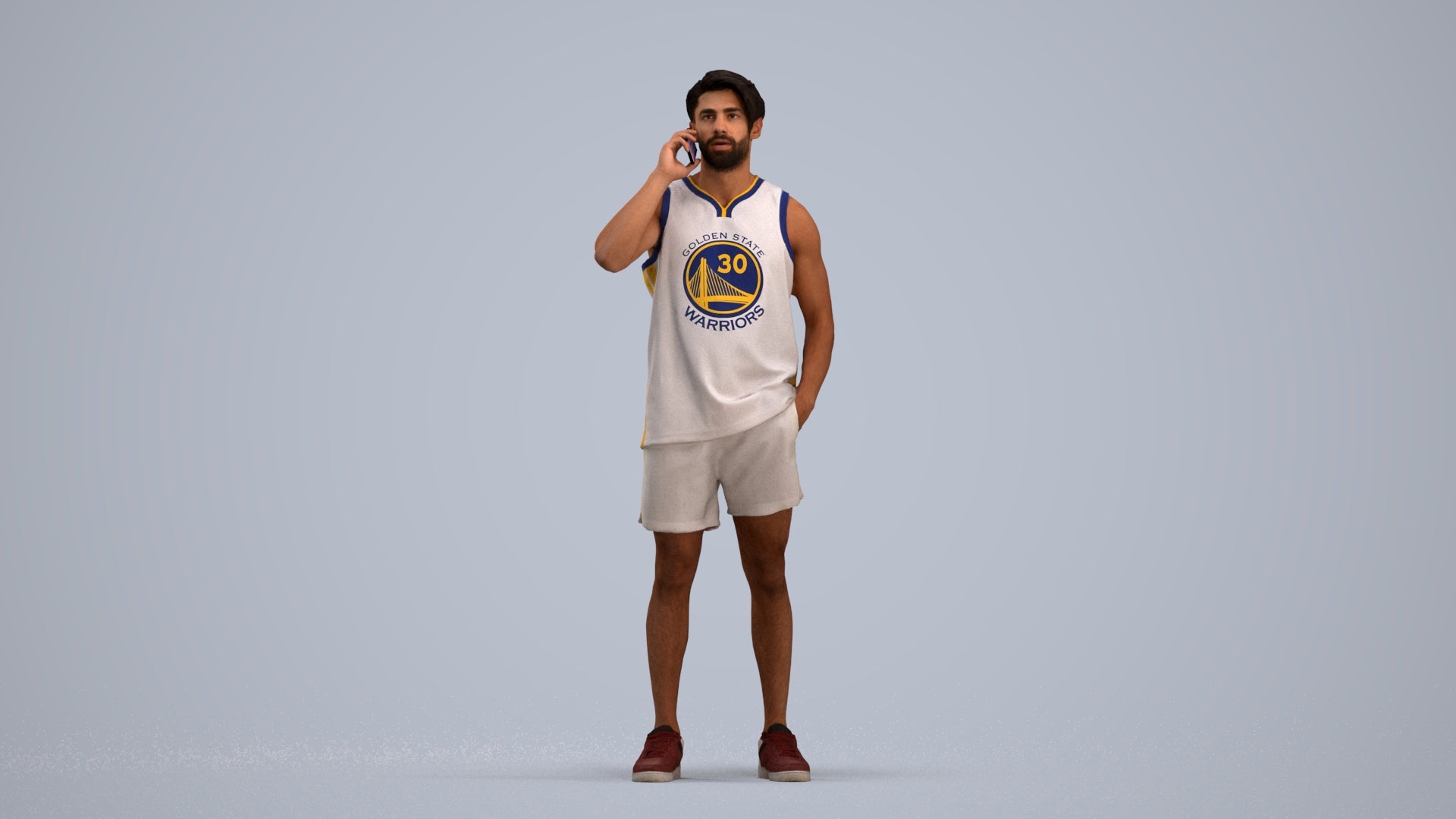 photogrammetry 3D man sport standing, realistic human model archviz FBX, standing pose render