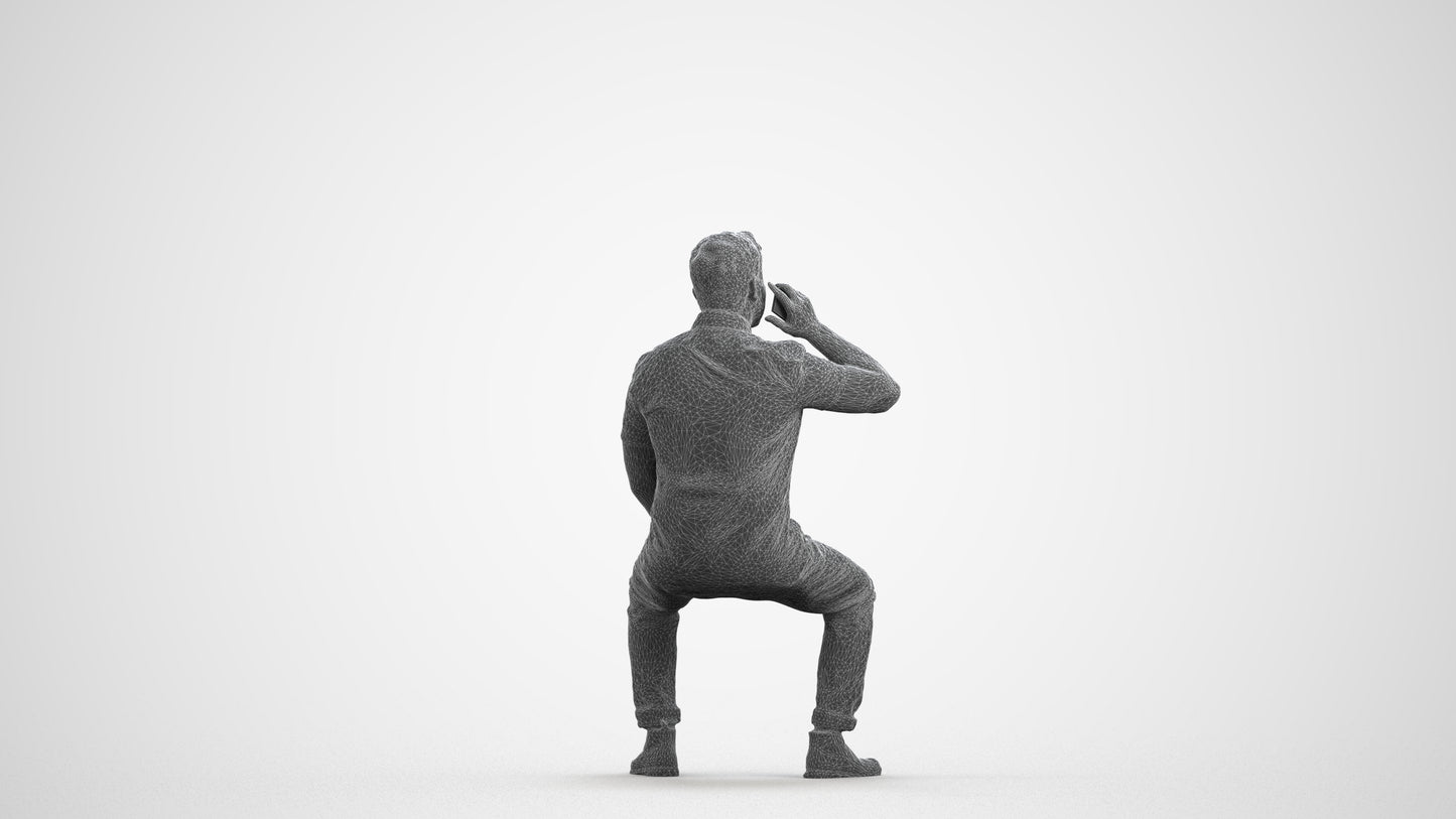 3D human model man business, photogrammetry scanned person for archviz, wireframe front view