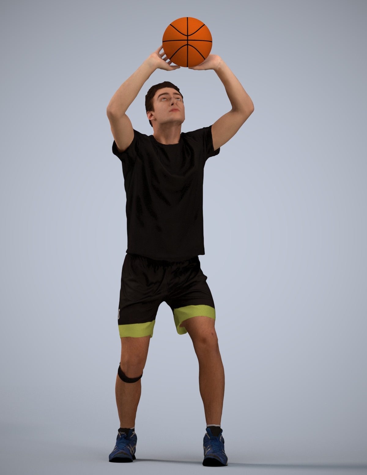scanned 3D man sport, photogrammetry people for Enscape and V-Ray